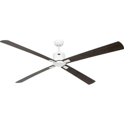 CasaFan ECO NEO III 180-4 WE-NB/KI WiFi Flügel Nussbaum/Kirsche Plafondventilator 28 W (Ø x h) 180 cm x 360 mm Wit Met afstandsbediening, Timer, Met CasaFan ECO NEO III 180-4 WE-NB/KI WiFi Flügel Nussbaum/Kirsche Plafondventilator 28 W (Ø x h) 180 cm x 360 mm Wit Met afstandsbediening, Timer, Met