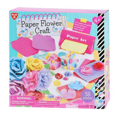 Play papieren bloemen maken knutselset, 38dlg.