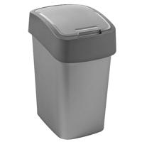 Curver flip bin 25 liter zilver/antraciet - thumbnail