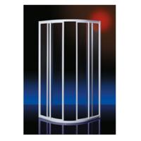 Douchecabine Plieger Class Kwartrond 92x185cm 3mm Glas Wit - thumbnail