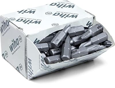 Wiha Bitset Standard 25 mm Phillips (PH1) 50-delig 1/4" C6,3 in grootverpakking - 8047 - 08047