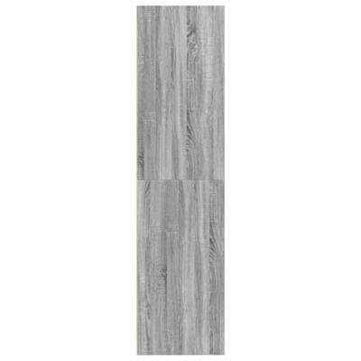 Kledingkast 100x50x200 cm bewerkt hout grijs sonoma eikenkleur