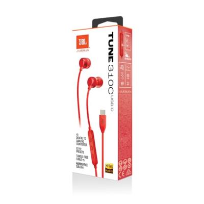 JBL Tune 310C Oordopjes Rood - thumbnail