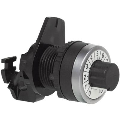 BACO 223989 L21RP03 Potentiometeraandrijving Kunststof frontring, Verchroomd Zwart, Chroom 1 stuk(s)