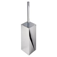 Geesa Modern Art closetborstelhouder zwarte borstel Chroom - thumbnail