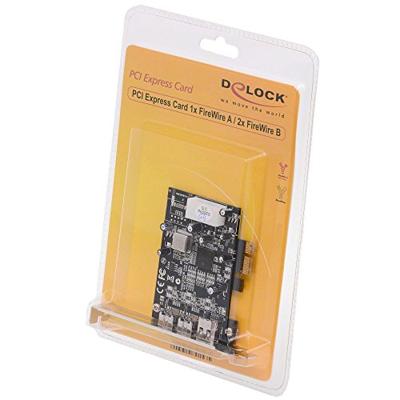 Delock 89153 PCI Express x1-kaart > 2 x externe FireWire B + 1 x externe FireWire A