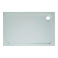 Crosswater Shower Tray douchebak 80x110x4.5cm rechthoek stone resin wit SR0R81100 - thumbnail