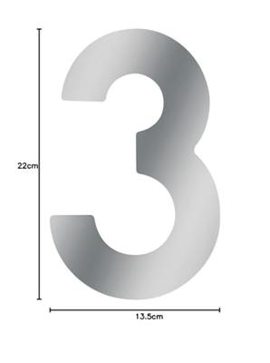 Metafranc huisnummer 3 a2 120mm - wu0424027