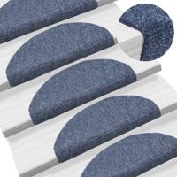 VidaXL Trapmatten zelfklevend 15 stuks 65x21x4 cm blauw halfrond groot - thumbnail