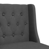 Barstoelen 2 st massief rubberhout en stof - thumbnail