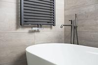 Ben Lineos handdoekradiator met handdoekhouder 1067W 50x177,5cm mat grafiet zwart - thumbnail