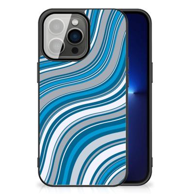 iPhone 13 Pro Back Case Waves Blue