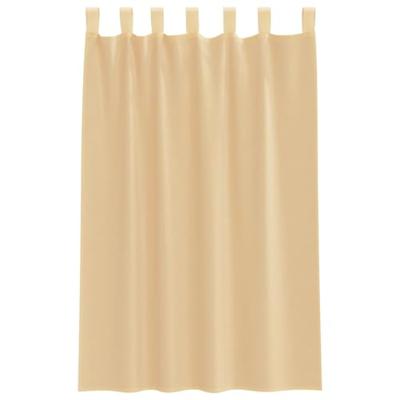 VidaXL Gordijnen met lussen 2 st zand 140x175 cm zand