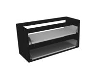 Sub 16 wastafelonderkast met 2 laden 100x52 cm zonder front, mat zwart - thumbnail