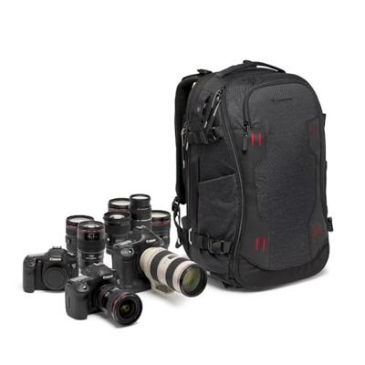 Manfrotto PRO Light Flexloader L, Professionele Rugzak voor Camera's, Uitbreidbaar Vak voor 3-Axis Gimbal Stabilisator, Meerdere Statief Bevestigingspunten, Verwisselbare Verdeelschotten, Zwart