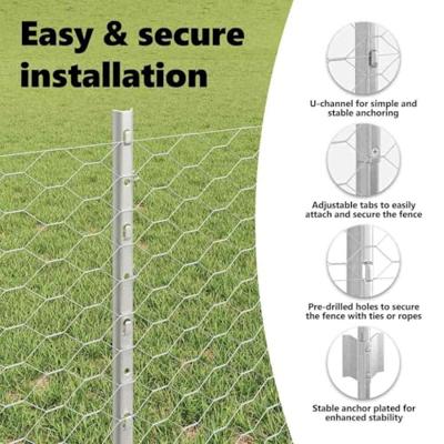 VidaXL Hek met paal zilver 0,6 x 25 m staal