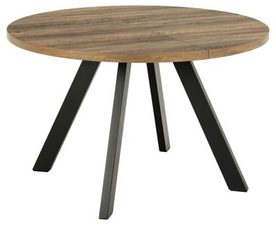 Sohome Uitschuifbare Ronde/Ovale Eettafel 'Lias' Eikenlook, 120-210 x 75cm