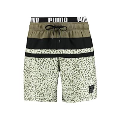 Puma Zwembroek Heritage Stripe Mid Moss Green Combo-S