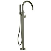 Salenzi Vrijstaande Badkraan Giro Gegalvaniseerd Zwart Chroom - thumbnail