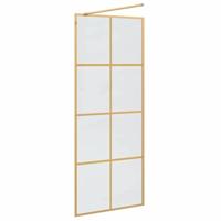 VidaXL Inloop douche wand goud 80 x 195 cm gehard glas - thumbnail