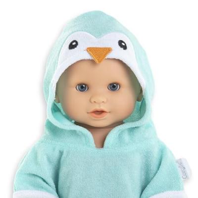 Corolle badcape voor babypop - pinguin, 36cm