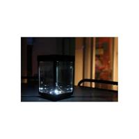 Mini solar tafel theelichthouder - Glazen wanden - Zwart - thumbnail