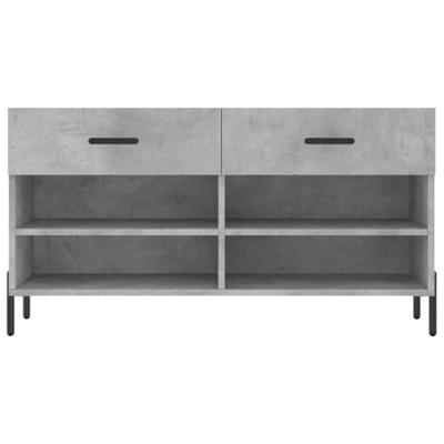 VidaXL Schoenenbank 102x35x55 cm bewerkt hout betongrijs VidaXL Schoenenbank 102x35x55 cm bewerkt hout betongrijs