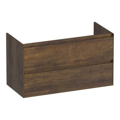 Brauer Inspire - Onderkast - 100 cm - met 2 Softclose Lades Greeploos en 1 Sifon Uitsparing - Grove