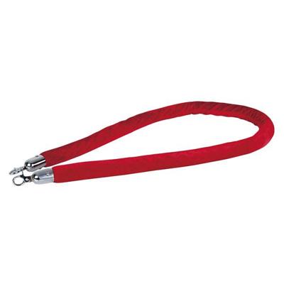 Showgear Showgear Velvet Rope Silver Hook Rood