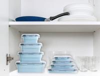 GourmetMaxx Voorraadbox Set van 4 stuks Silicone Lichtblauw 15096 - thumbnail