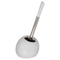 Keramische toiletborstelset Kiezelsteen Mat Wit - 15x15x39 cm - thumbnail