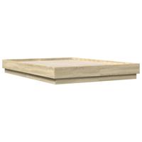 Bedframe bewerkt hout sonoma eikenkleurig 140x200 cm - thumbnail