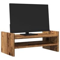 VidaXL Monitorstandaard 50x27x20 cm bewerkt hout oud houtkleurig - thumbnail