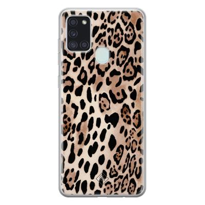 Samsung Galaxy A21s siliconen hoesje - Golden wildcat Samsung Galaxy A21s siliconen hoesje - Golden wildcat