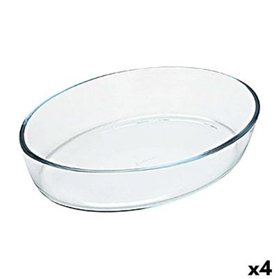 Ovenschaal Pyrex Classic Vidrio Transparant Glas Ovaalvormig 40 x 28 x 7 cm (4 Stuks)