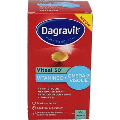 Dagravit Vitaal 50+ Vitamine D + Omega-3 Visolie Capsules