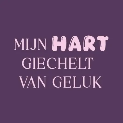 HomeBound tegeltje keramiek mijn hart giechelt 10.5x10.5cm