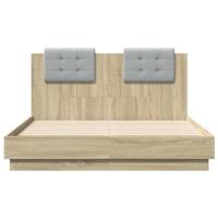 Bedframe met hoofdeinde bewerkt hout sonoma eiken 120x190 cm - thumbnail