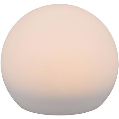 LED Tafellamp met Zonne-energie - Trion Mallo - Dag en Nacht Sensor - 5W - Warm Wit 3000K - RGBW - Spatwaterdicht IP44 - Rond - Mat Wit - Kunststof