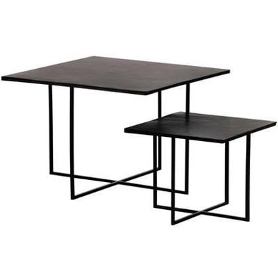 WOOOD Exclusive Bijzettafel 'Olan' Set van 2 stuks, kleur Warm Bruin