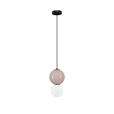 Lyora HanglampNoesis Ø 18cm mokka bruin met wit - 9009196