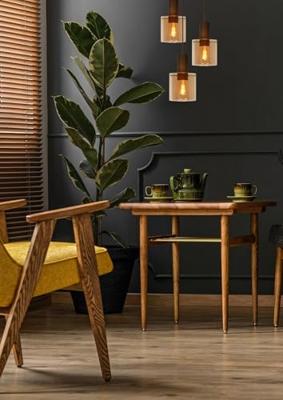 Lucide TOLEDO - Hanglamp - 3xE27 - Amber