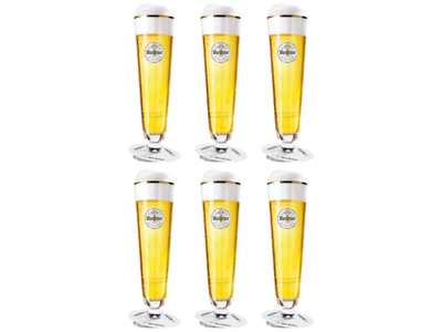 Warsteiner Bierglazen op Voet - 300 ml - 6 stuks