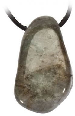 Labradoriet Trommelsteen Hanger Geboord