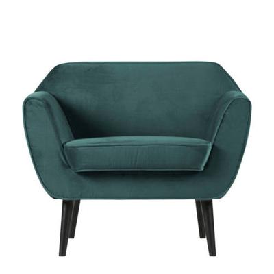 WOOOD Fauteuil 'Rocco' Velvet, kleur Teal WOOOD Fauteuil 'Rocco' Velvet, kleur Teal