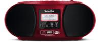 TechniSat DIGITRADIO 1990 Radio/CD-speler DAB+, VHF (FM) AUX, Bluetooth, CD, USB Acculaadfunctie, Wekfunctie Rood - thumbnail