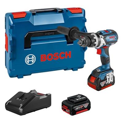 Bosch Blauw gsb 18v-110 c professional | accuschroef klopboormachine | 2x 18v 5.0ah li-ion in l-boxx - 06019g030d