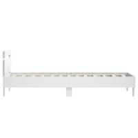 Bedframe met hoofdbord en LED-verlichting wit 90x200 cm - thumbnail