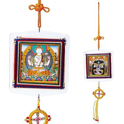 Chenrezig Auto- en Raamhanger voor Bescherming en Positiviteit