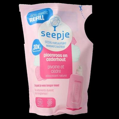 Seepje Navulling - wasverzachter - pioenroos en cederhout